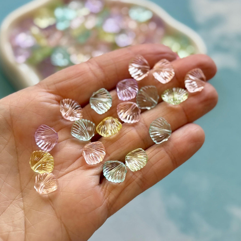 Transparent Shell Beads, Acrylic, 10mm, Hole: 1.5mm, 200 pcs