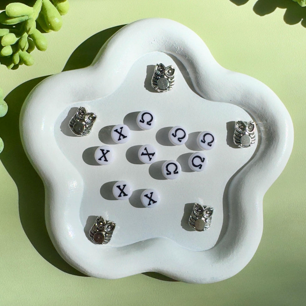 Sorority Greek Letter Beads: DIY Jewelry Crafting - 5 Sets