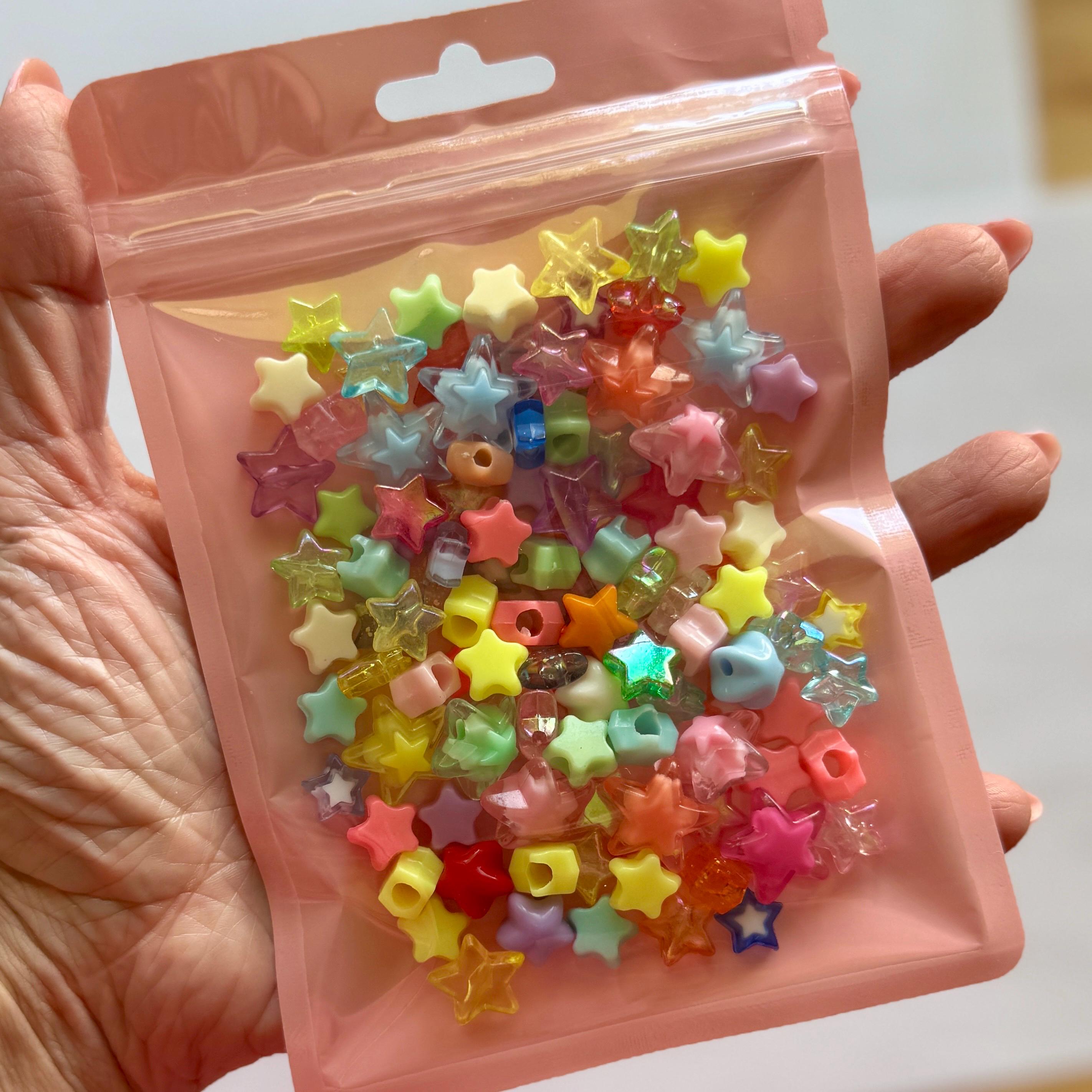 Kandi Star Mix, Acrylic Beads, 100 pcs