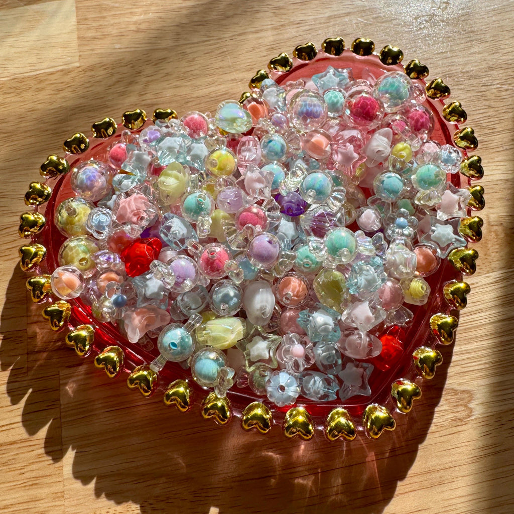Kawaii Pastel Acrylic Bead Mix, Kandi Jewelry Making