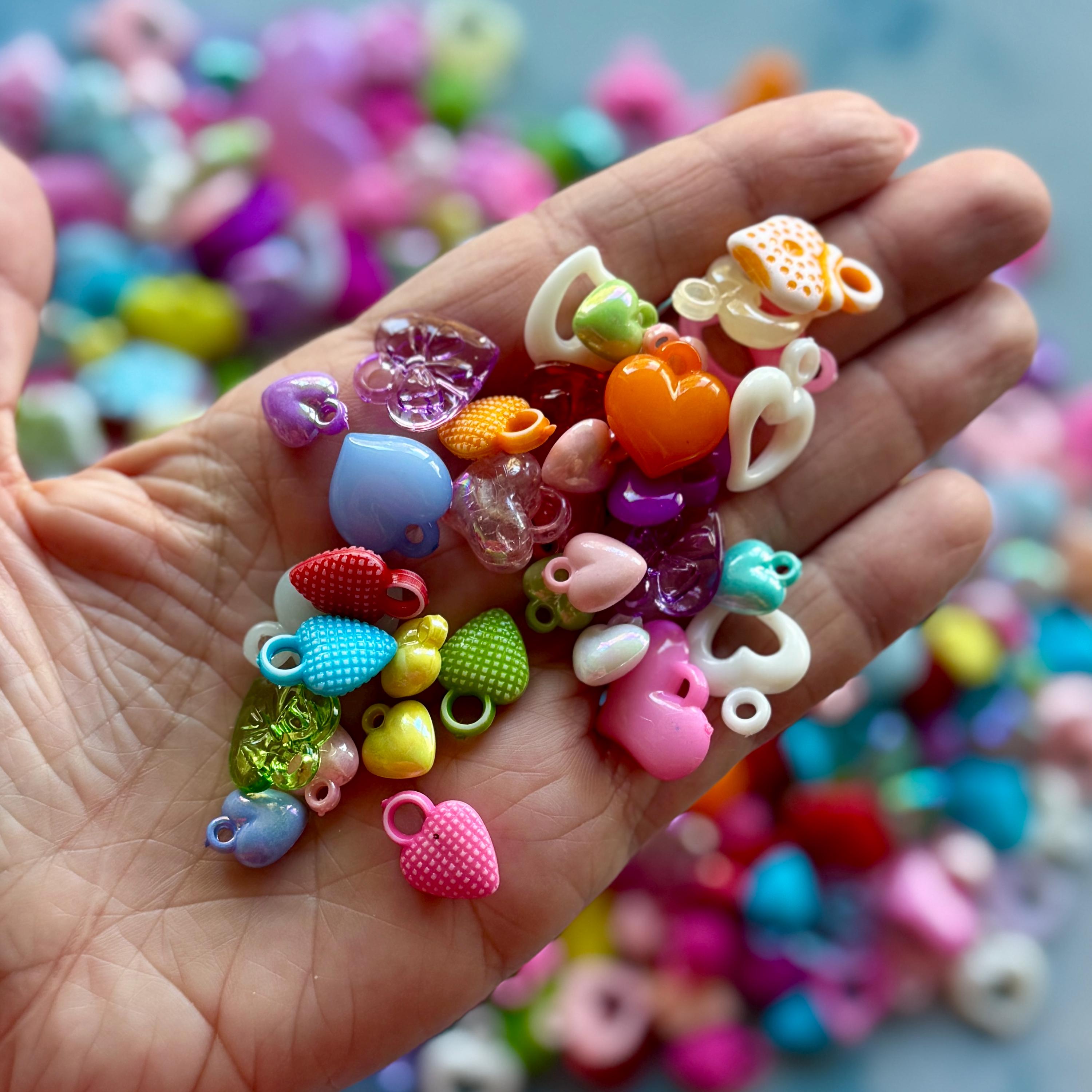 Heart Charm Mix! So Many Kinds of Heart Charms, 100 pcs