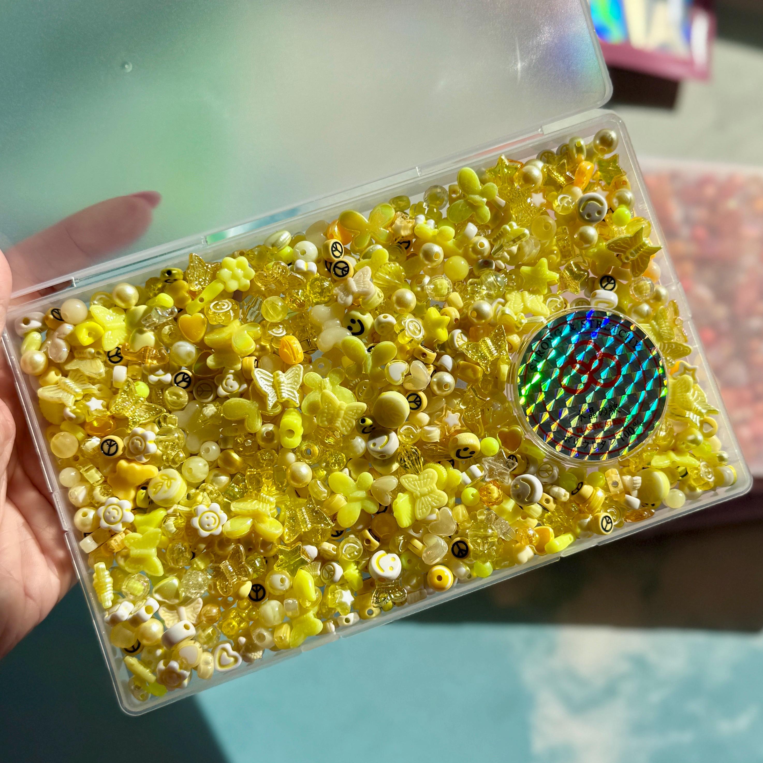 Bead Boxes! Half pound of Kawaii Kandi Kidcore Color-Themed Beads, Bead Collection