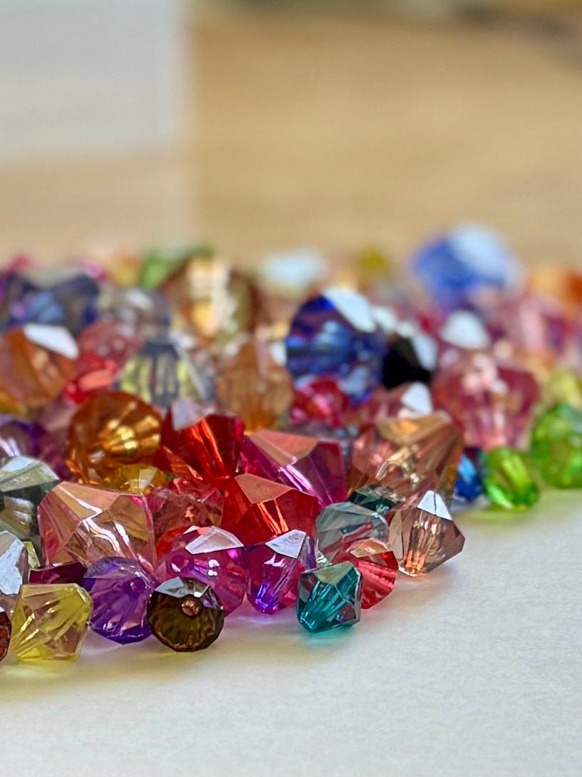 50g Acrylic Bicone Beads Lot, DIY Jewelry Supplies (10-18mm)