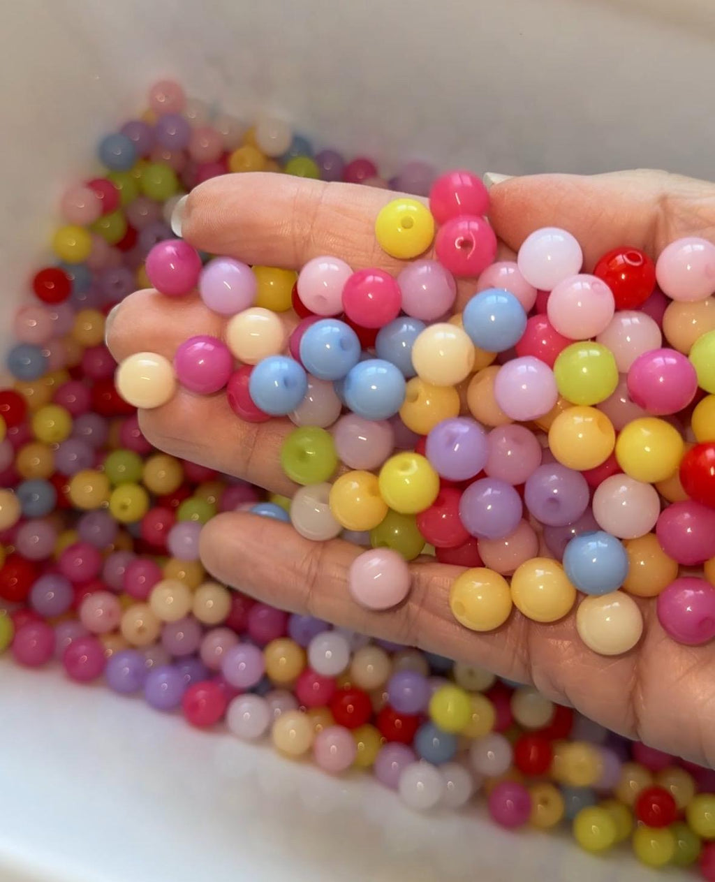 10mm Jelly Beads, Acrylic, 120 pcs
