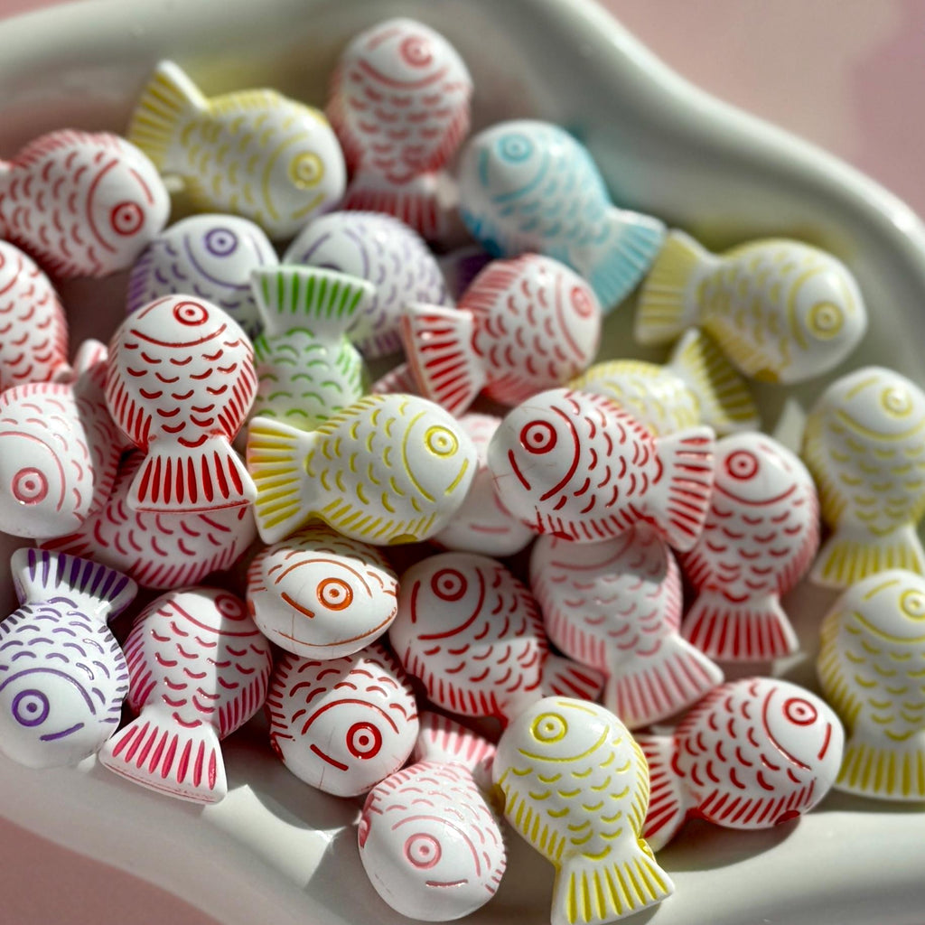 Huge Fish Beads, 20mm, Hole: 2.5mm, Vertical Hole, 25 pcs