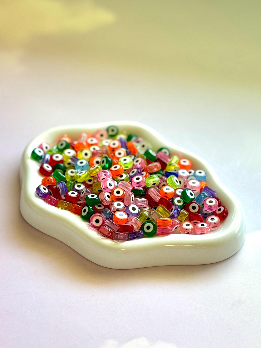 7mm Evil Eye Beads, 20 pcs