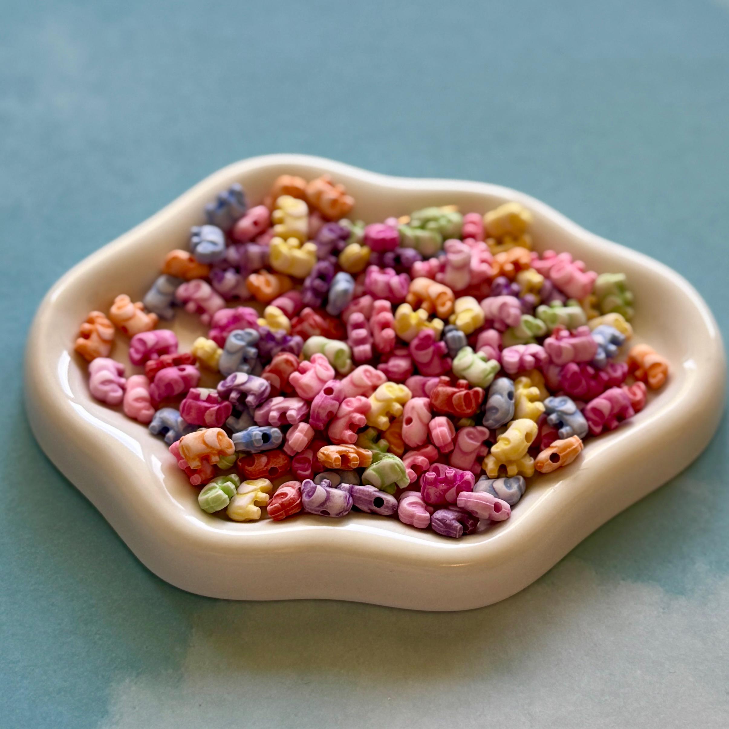Tiny Elephant Beads, 6mm, Hole: 1.5mm, 200 pcs