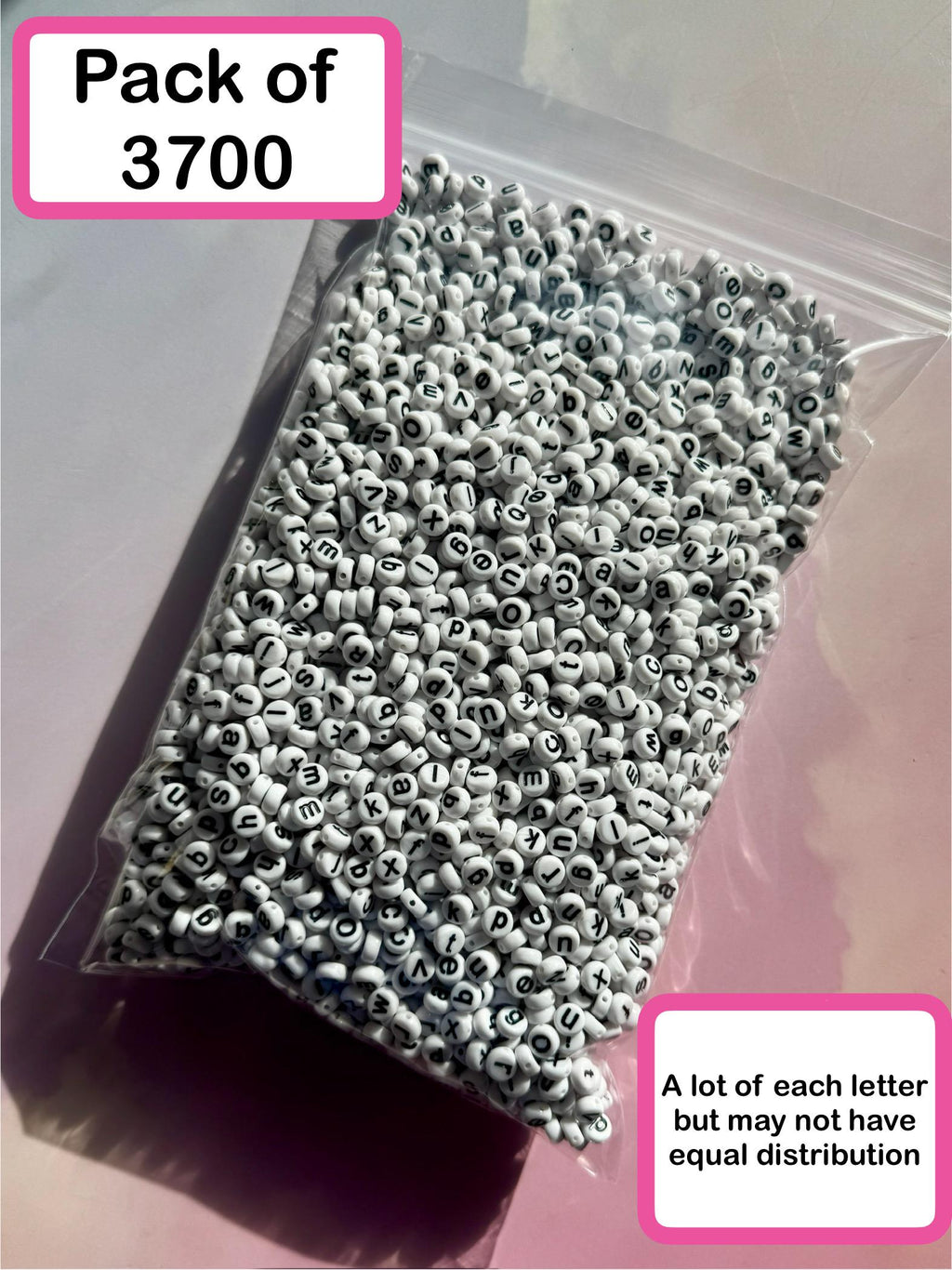 lowercase beads!!! Acrylic, 7mm, Choose Your Quantity