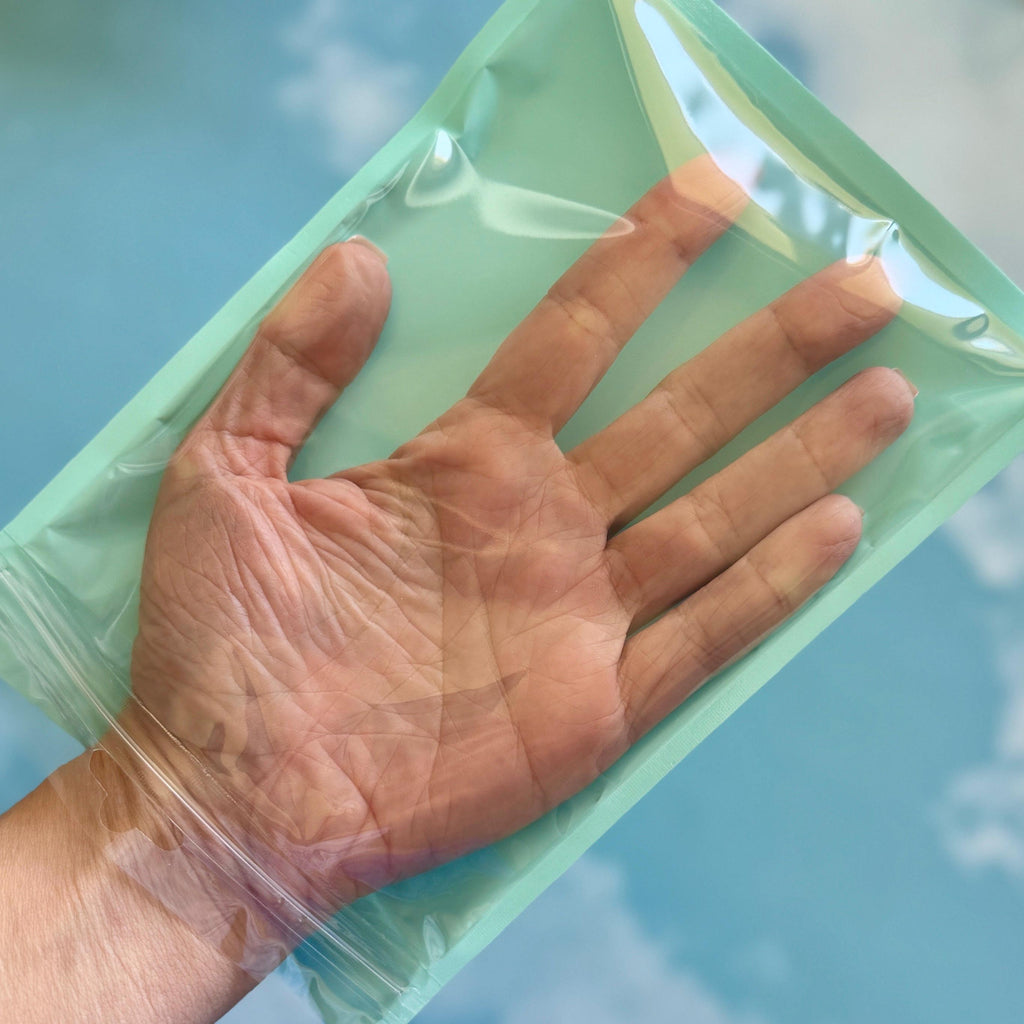 Qty 15 Turquoise Zip Plastic Bags, 20x14cm