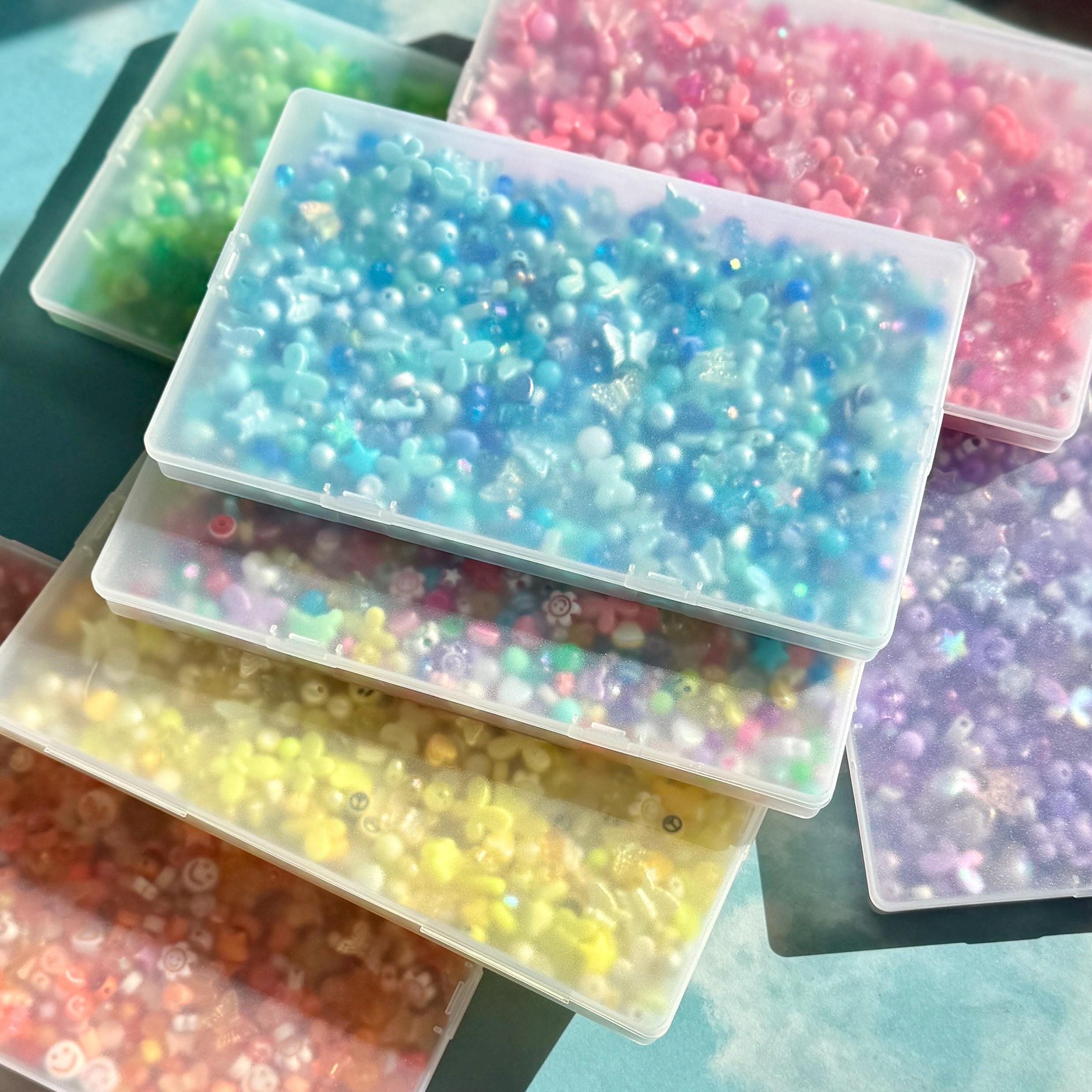 Bead Boxes! Half pound of Kawaii Kandi Kidcore Color-Themed Beads, Bead Collection