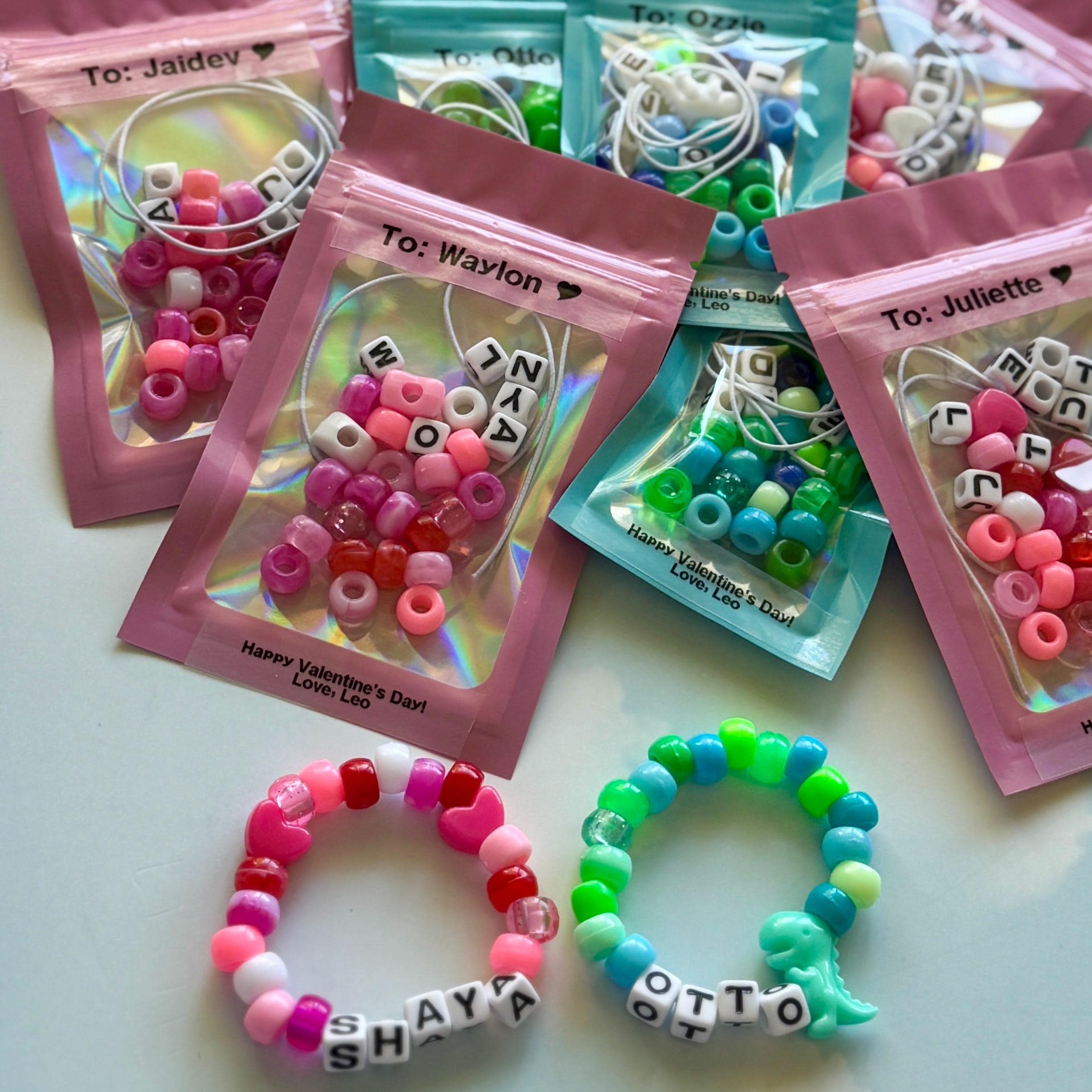 Valentine's Bead Kits for Kids, Crafts, Classrooms