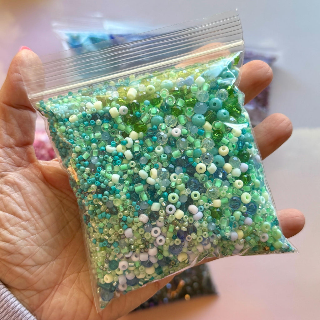 Seed Bead Mixes! Color-Themed Bead Soup, Glass and Acrylic Beads, 1-4mm