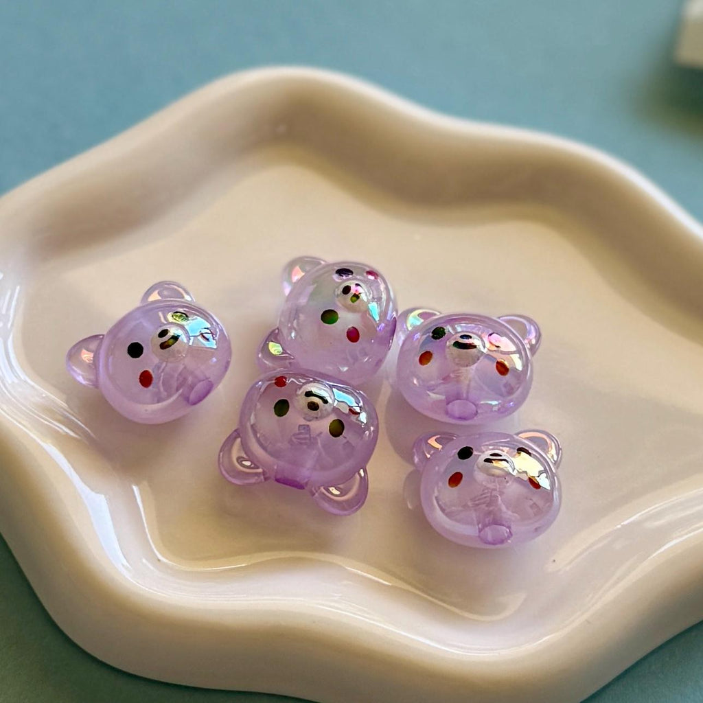 AB Bear Beads, Acrylic, 16.5, Hole: 3.5mm, 5 pcs