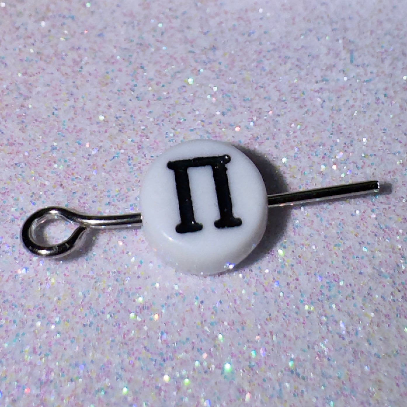 Pi - Greek Letter Beads, DIY Sorority Fraternity Friendship Bracelets (7mm) (100 pc)