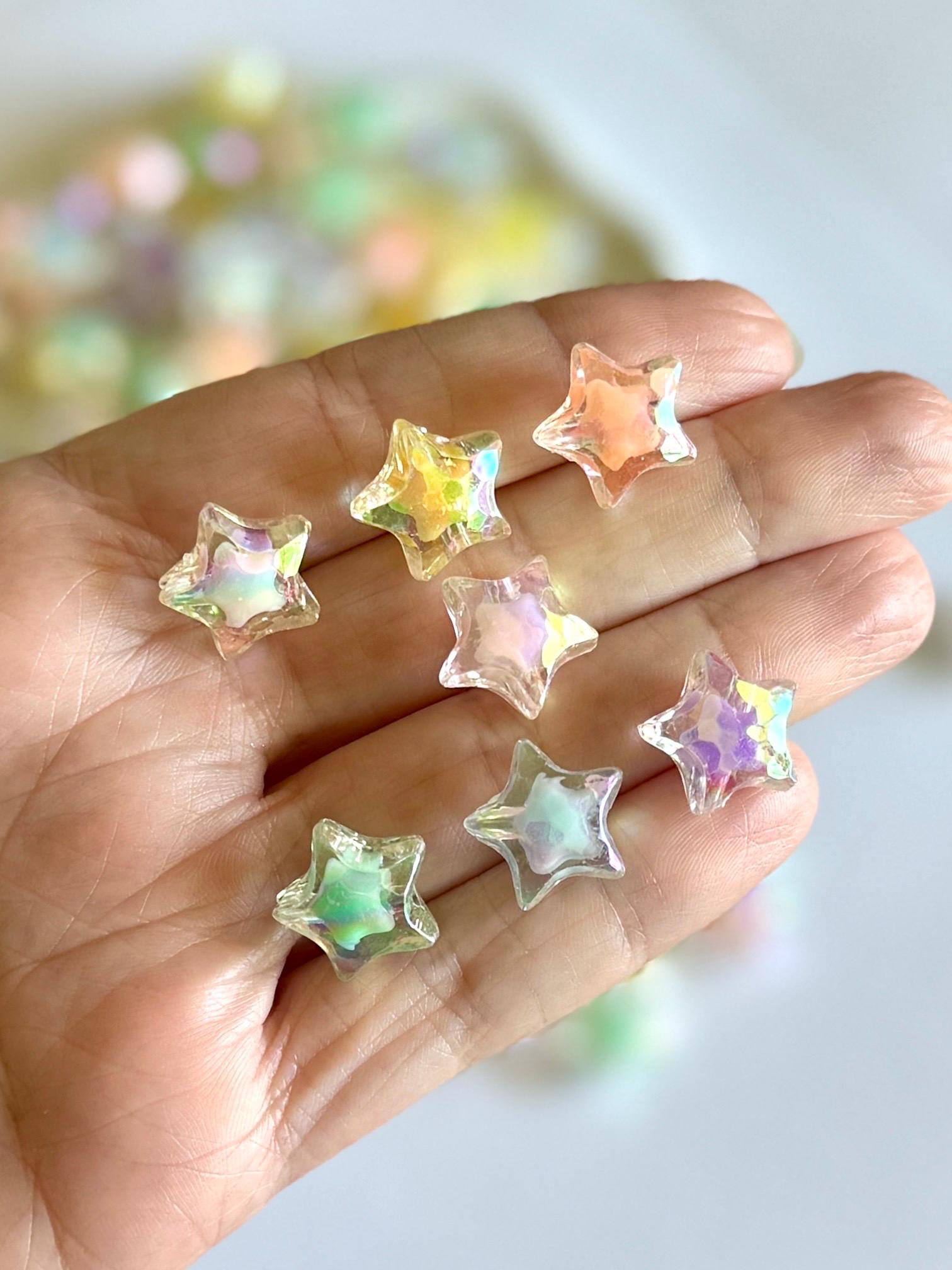30 AB Star Bead in Beads, 14mm