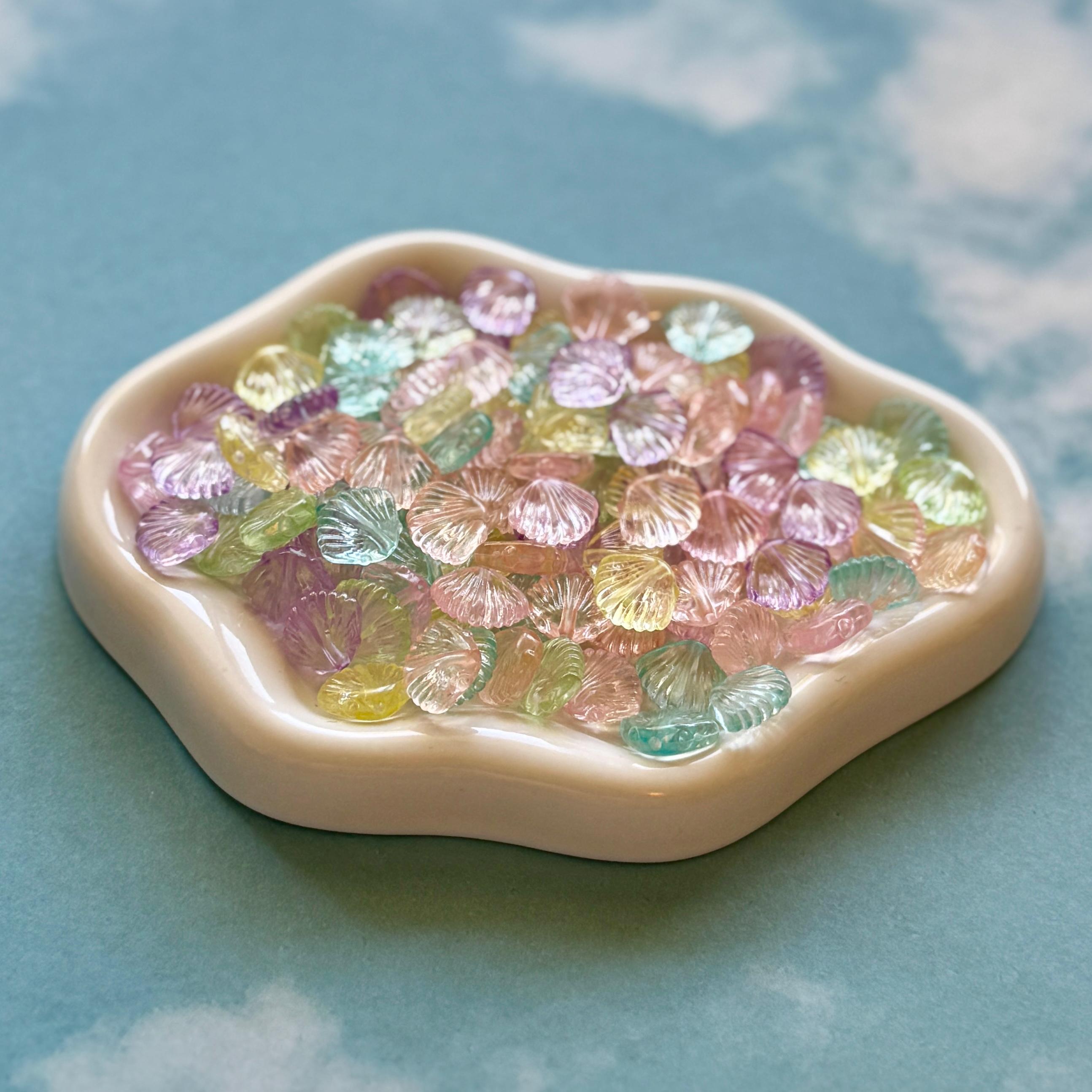 Transparent Shell Beads, Acrylic, 10mm, Hole: 1.5mm, 200 pcs