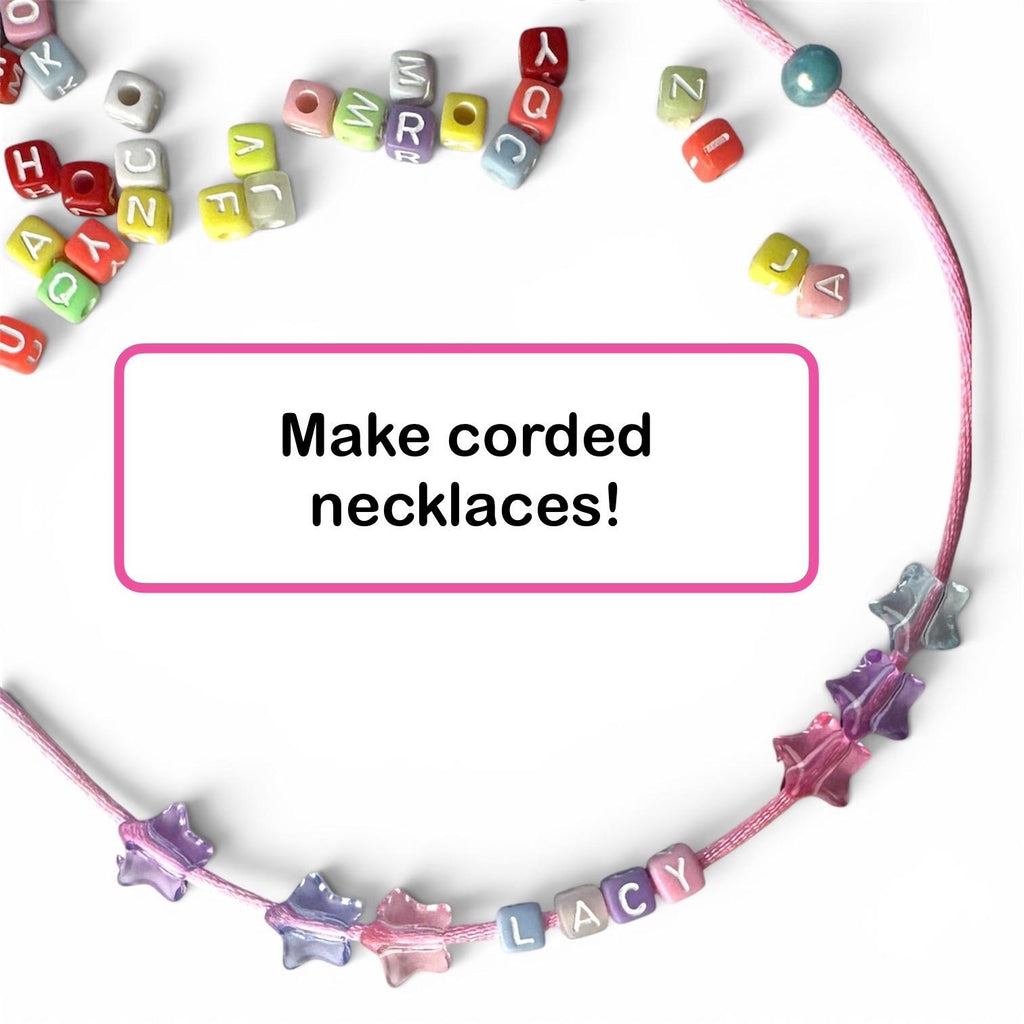 Tiny 4mm Cube Letter Beads, Hole: 2mm for DIY Kandi, Kids, Crafts