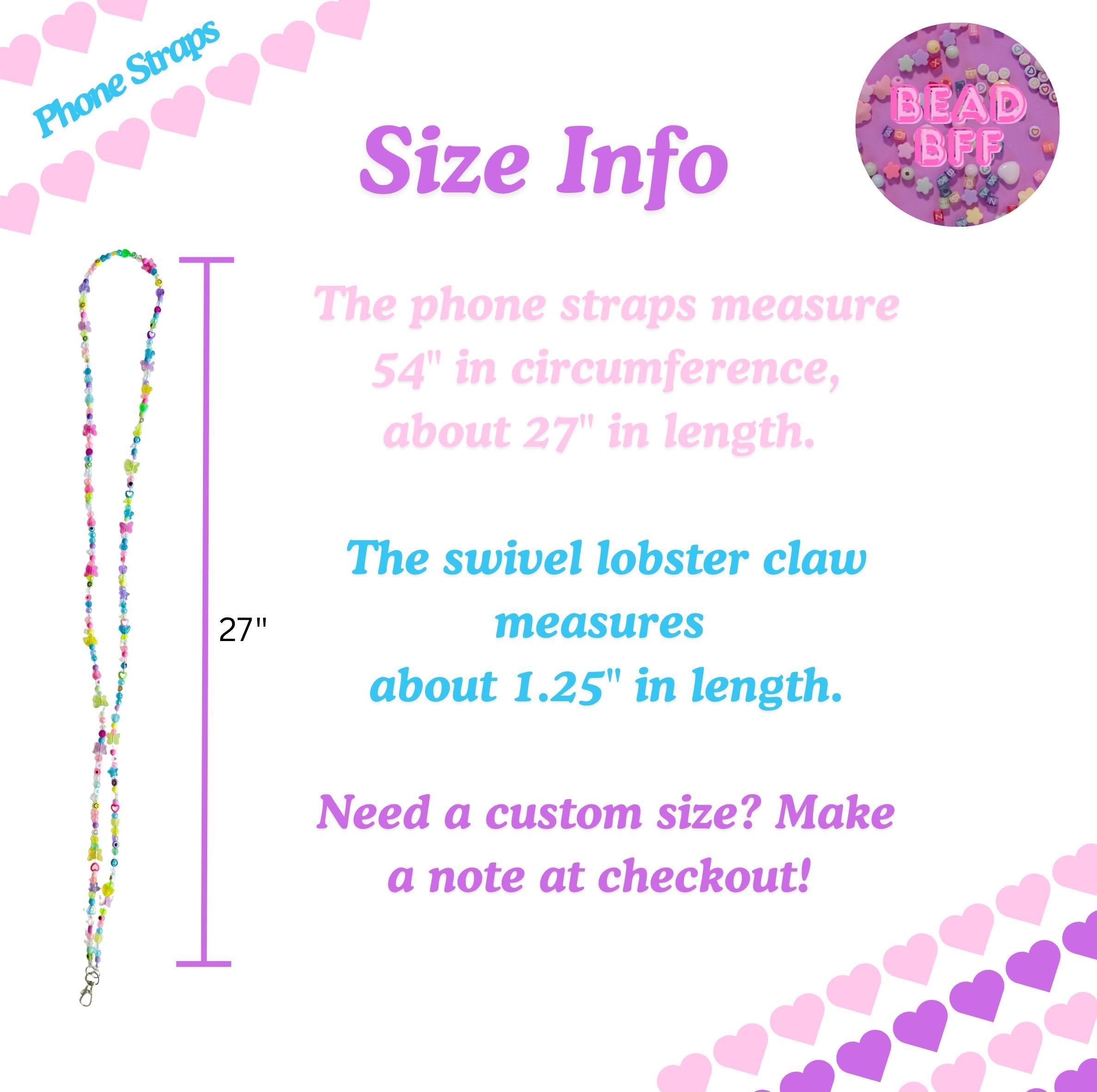 Custom Beaded Phone Strap: Y2K Kandi Kidcore Crossbody, 27"
