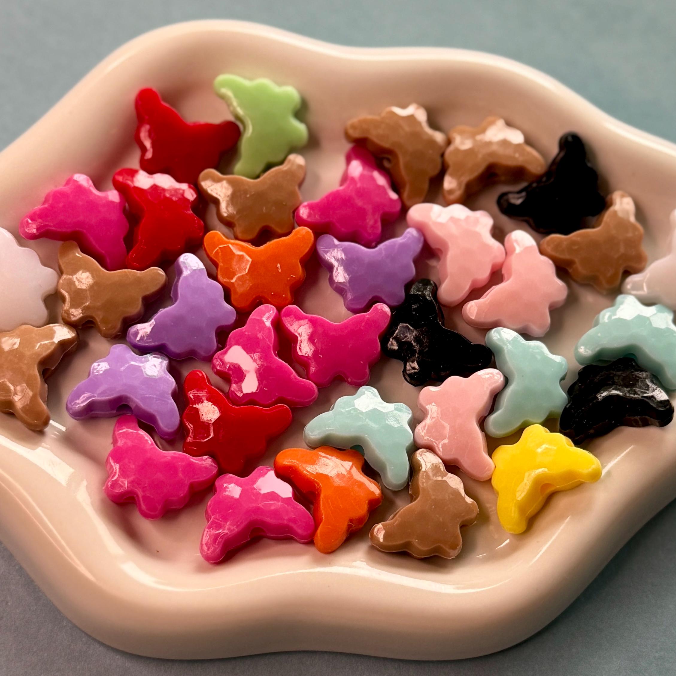 Opaque Butterfly Beads, Acrylic, 11.5mm, Hole: 2mm, 25 pcs