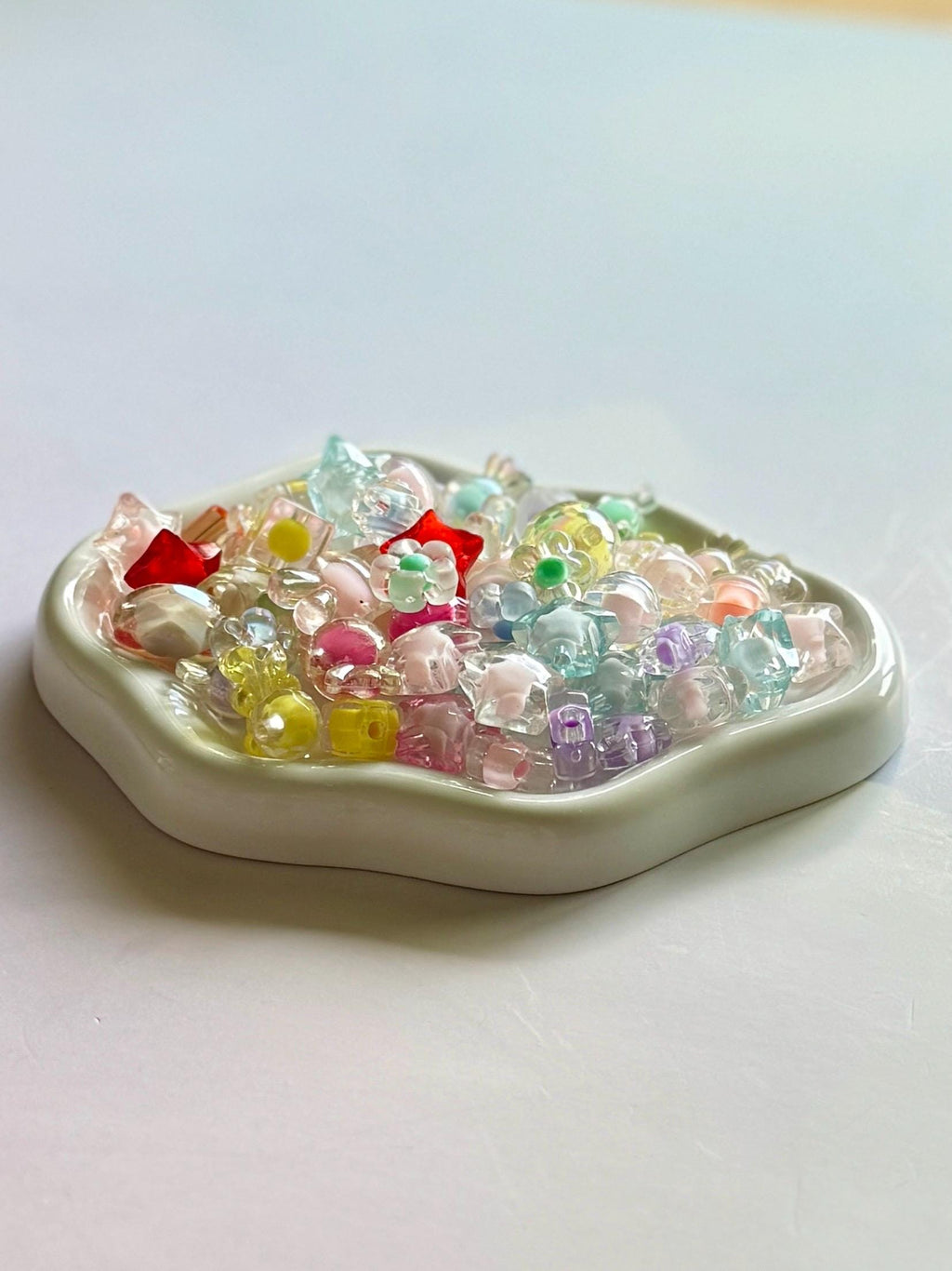 Kawaii Pastel Acrylic Bead Mix, Kandi Jewelry Making