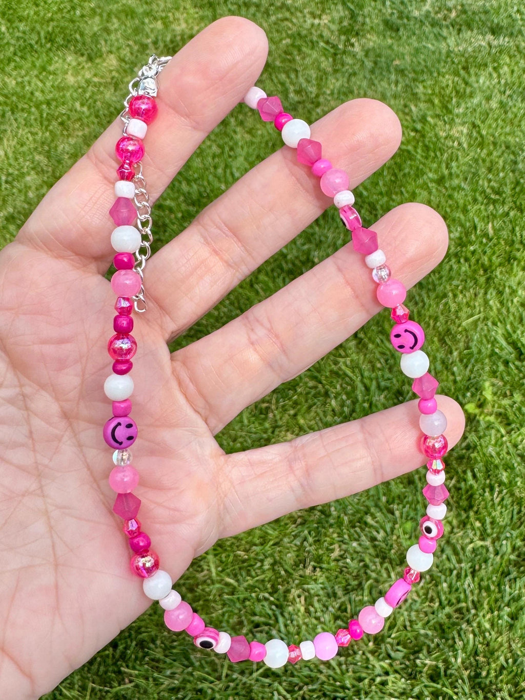 Fun Y2K, 90s, 2000s Beaded Plastic Choker Necklace, Goodie Bag Jewelry