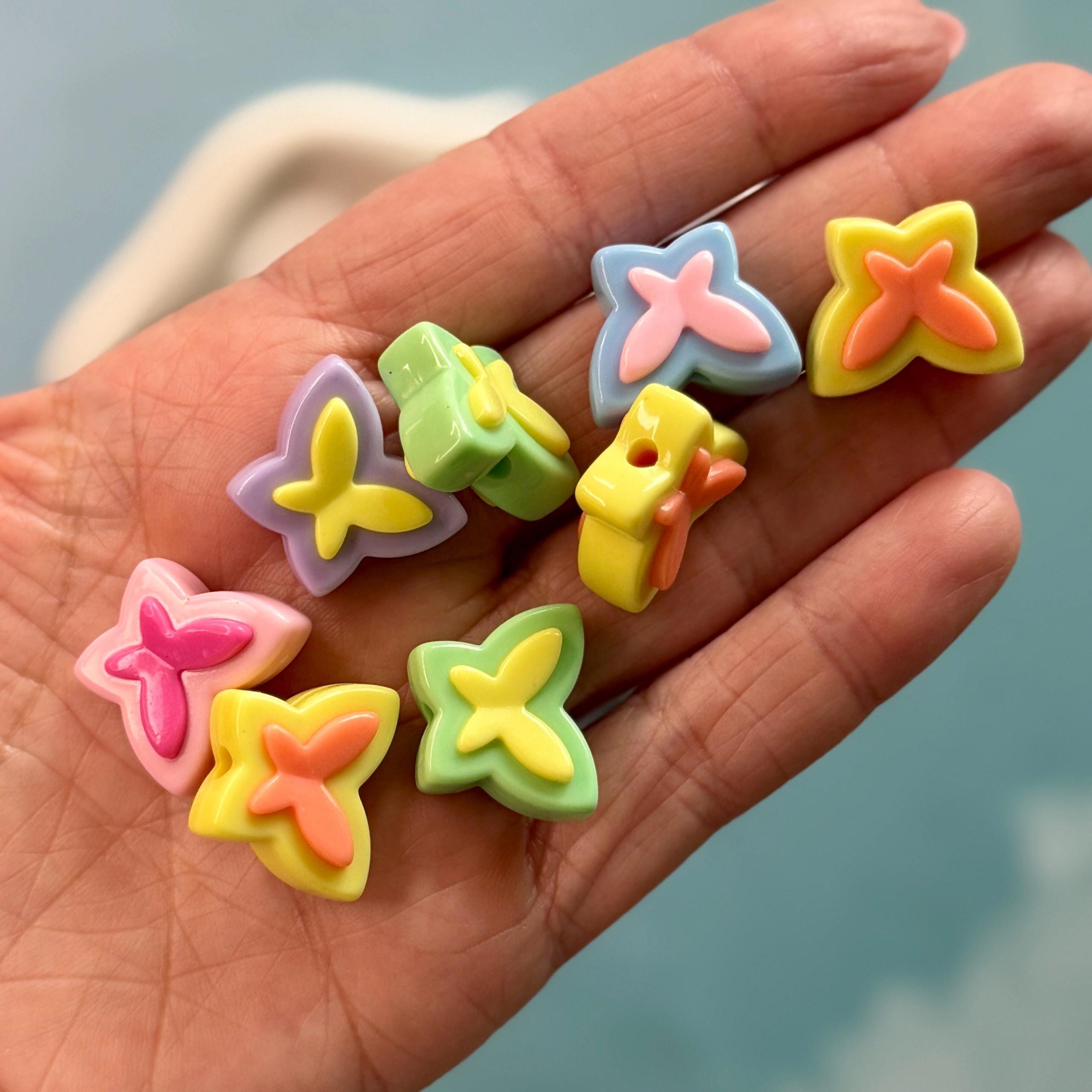 Two-Toned Butterfly Beads, 16mm, Hole: 3mm, 20 pcs
