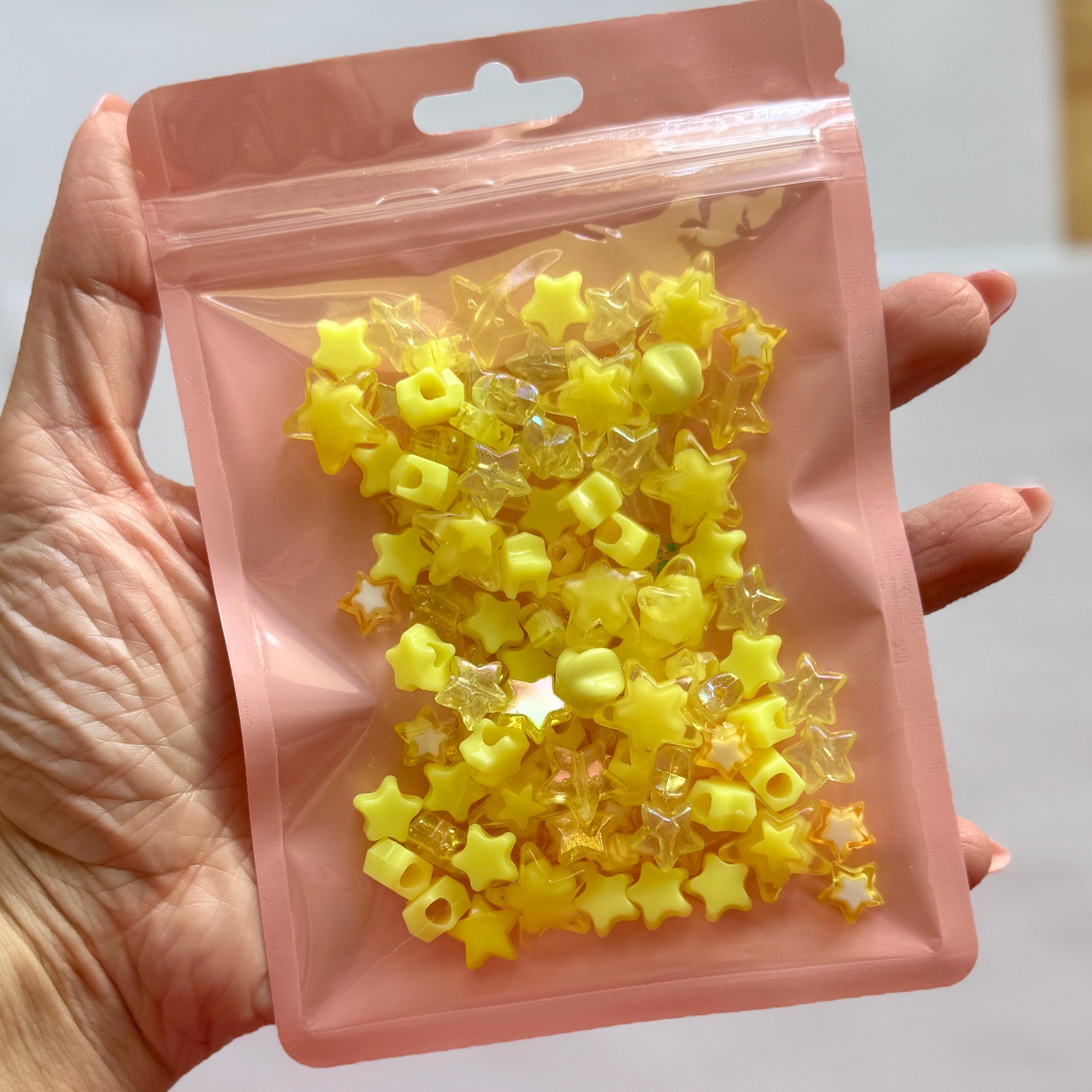 Kandi Star Mix, Acrylic Beads, 100 pcs