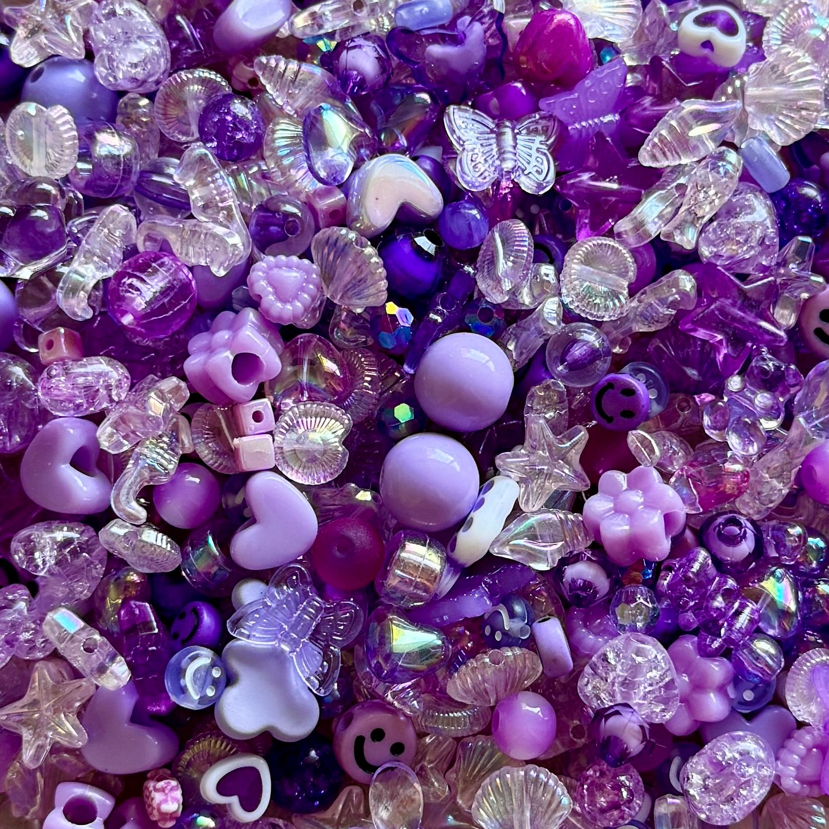 Kawaii Color-Themed Bead Bag, Kandi Kidcore Beads (200pcs)