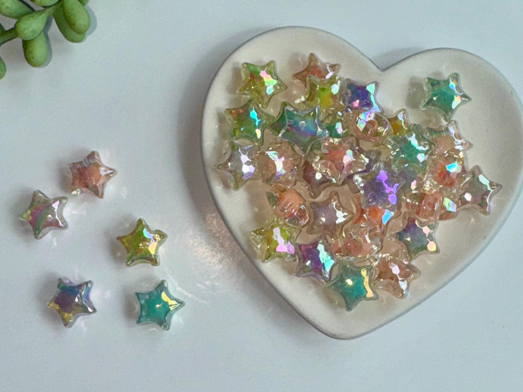 30 AB Star Bead in Beads, 14mm