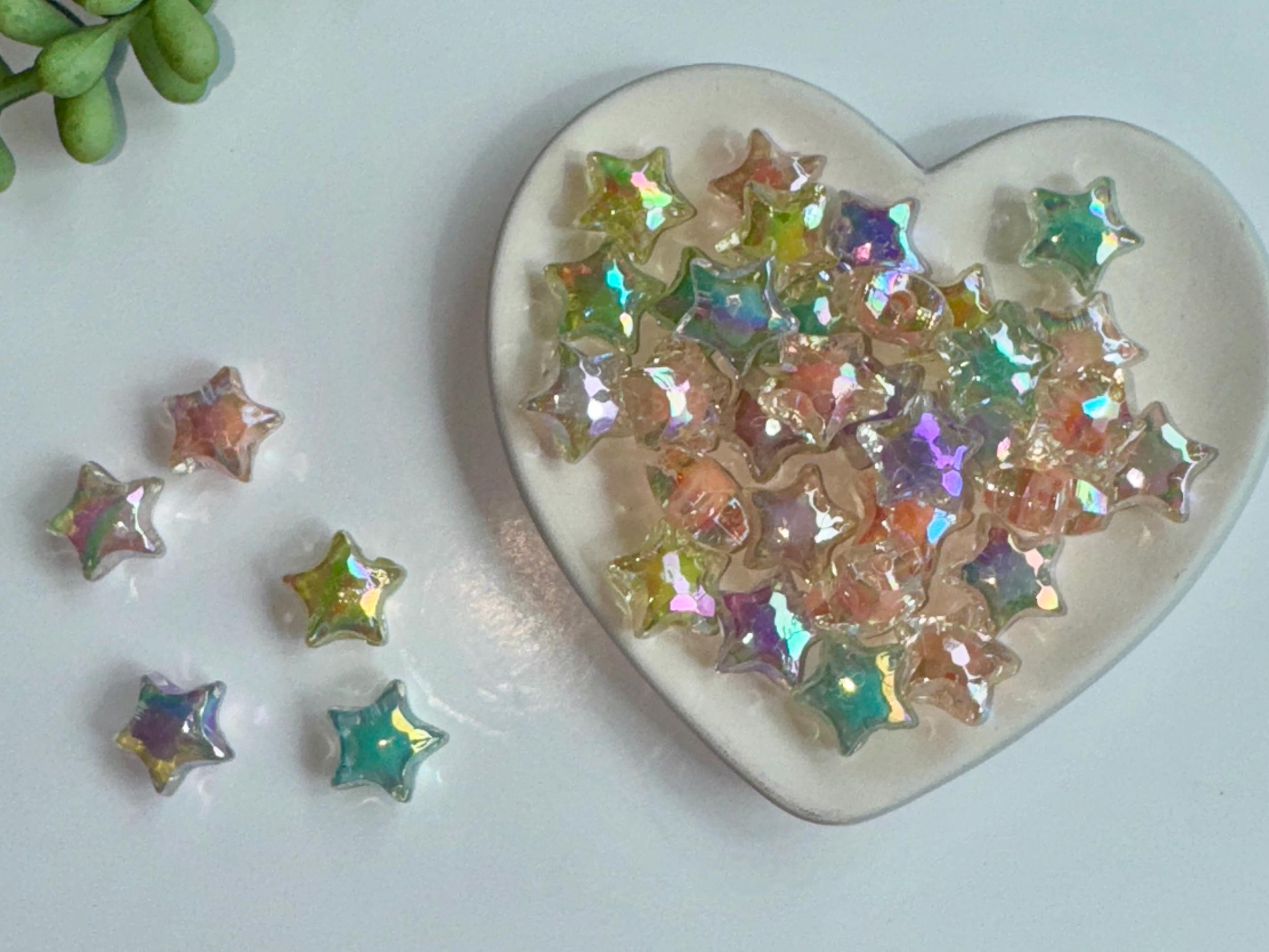 30 AB Star Bead in Beads, 14mm