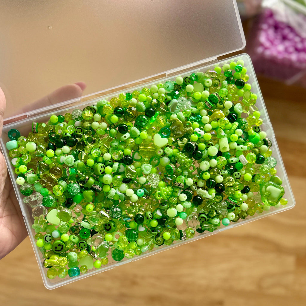 Bead Boxes! Half pound of Kawaii Kandi Kidcore Color-Themed Beads, Bead Collection