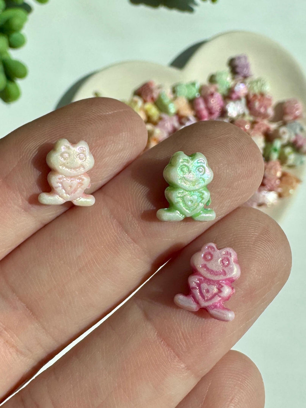 Tiny Frog Beads, 10x8.5x4mm, Hole: 1.8mm, Vertical Hole