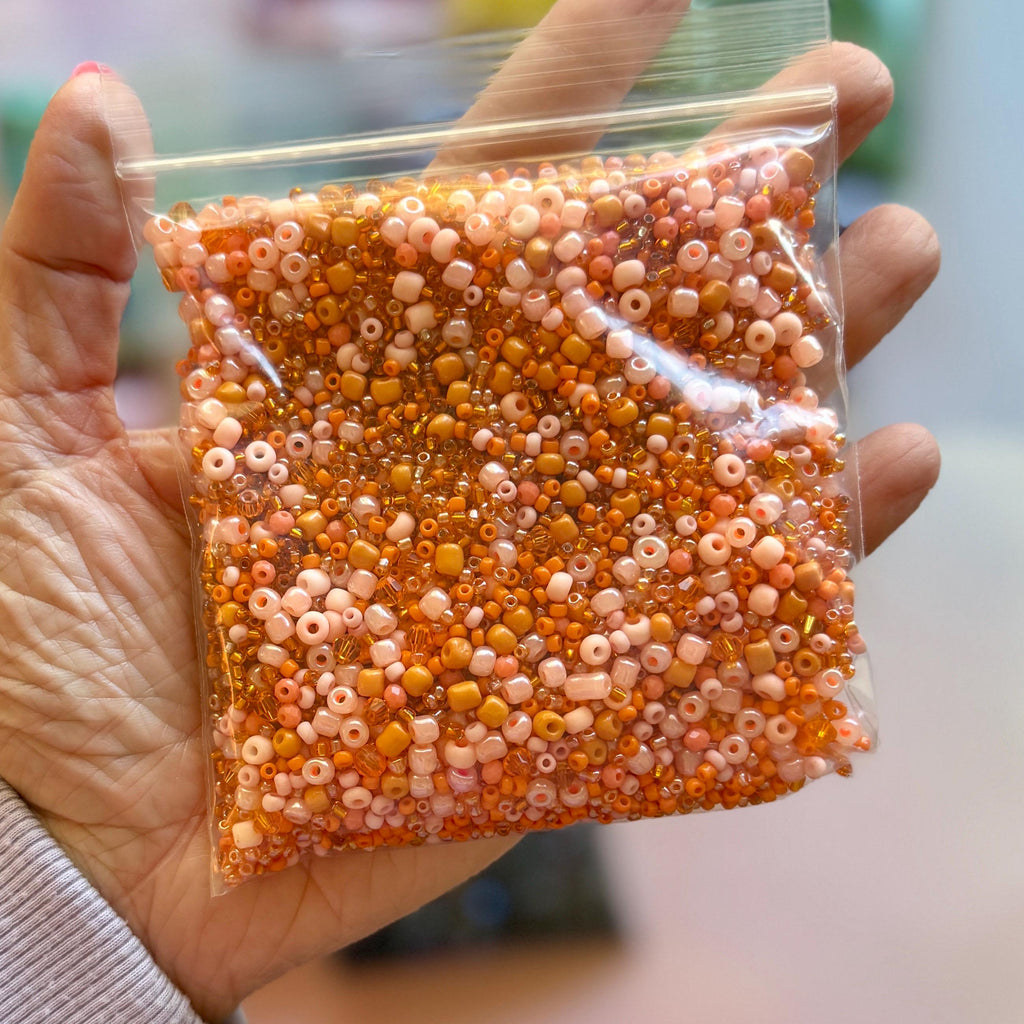 Seed Bead Mixes! Color-Themed Bead Soup, Glass and Acrylic Beads, 1-4mm