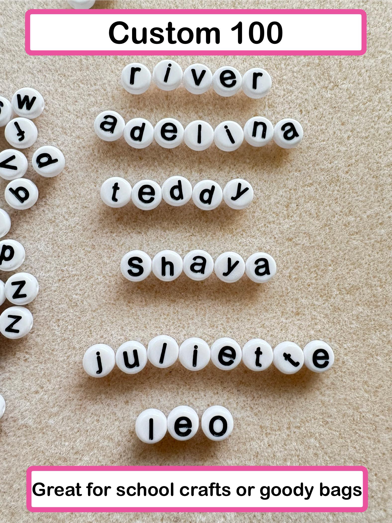 lowercase beads!!! Acrylic, 7mm, Choose Your Quantity