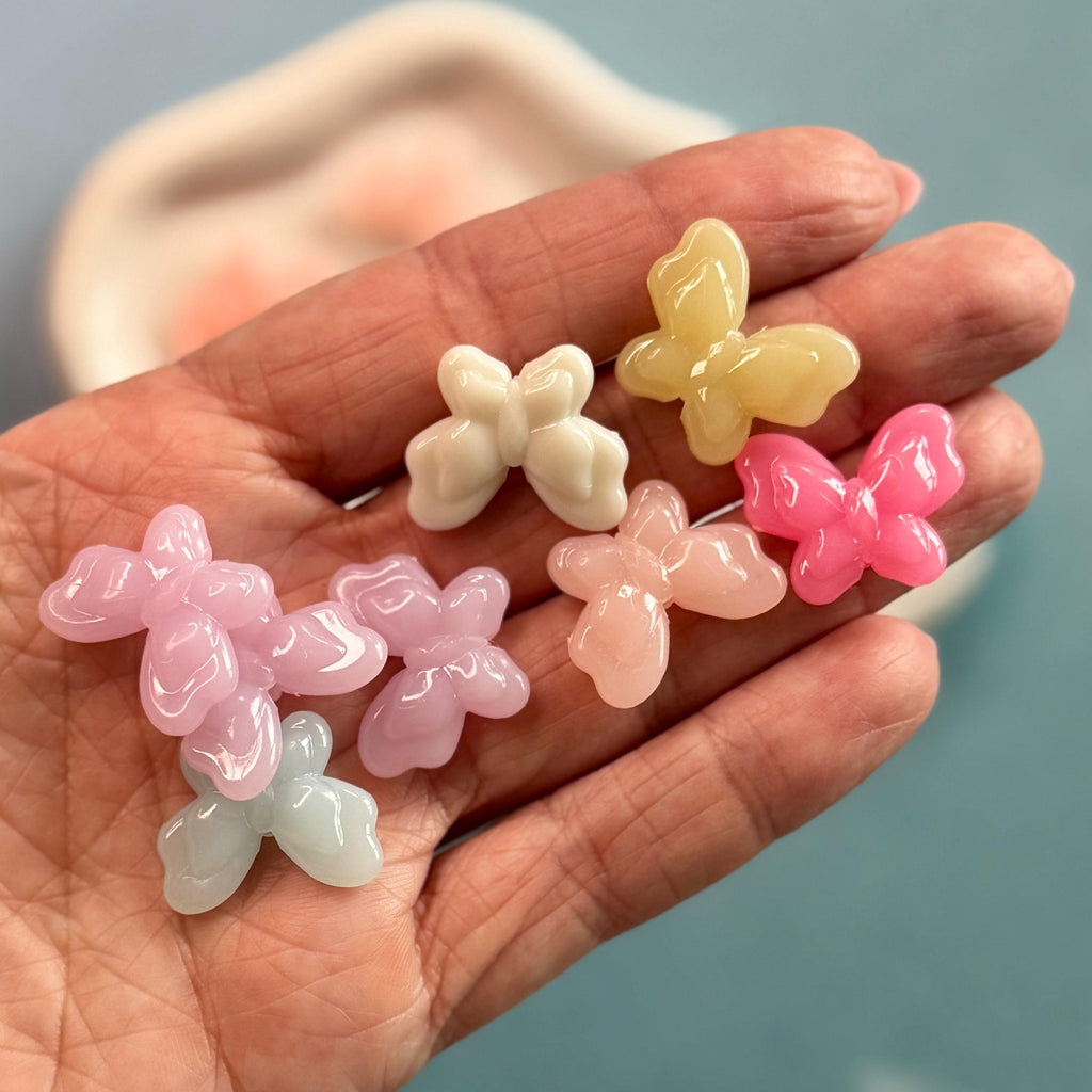 Jelly Butterfly Beads, 17.5mm, Hole: 1.6mm, 30 pcs
