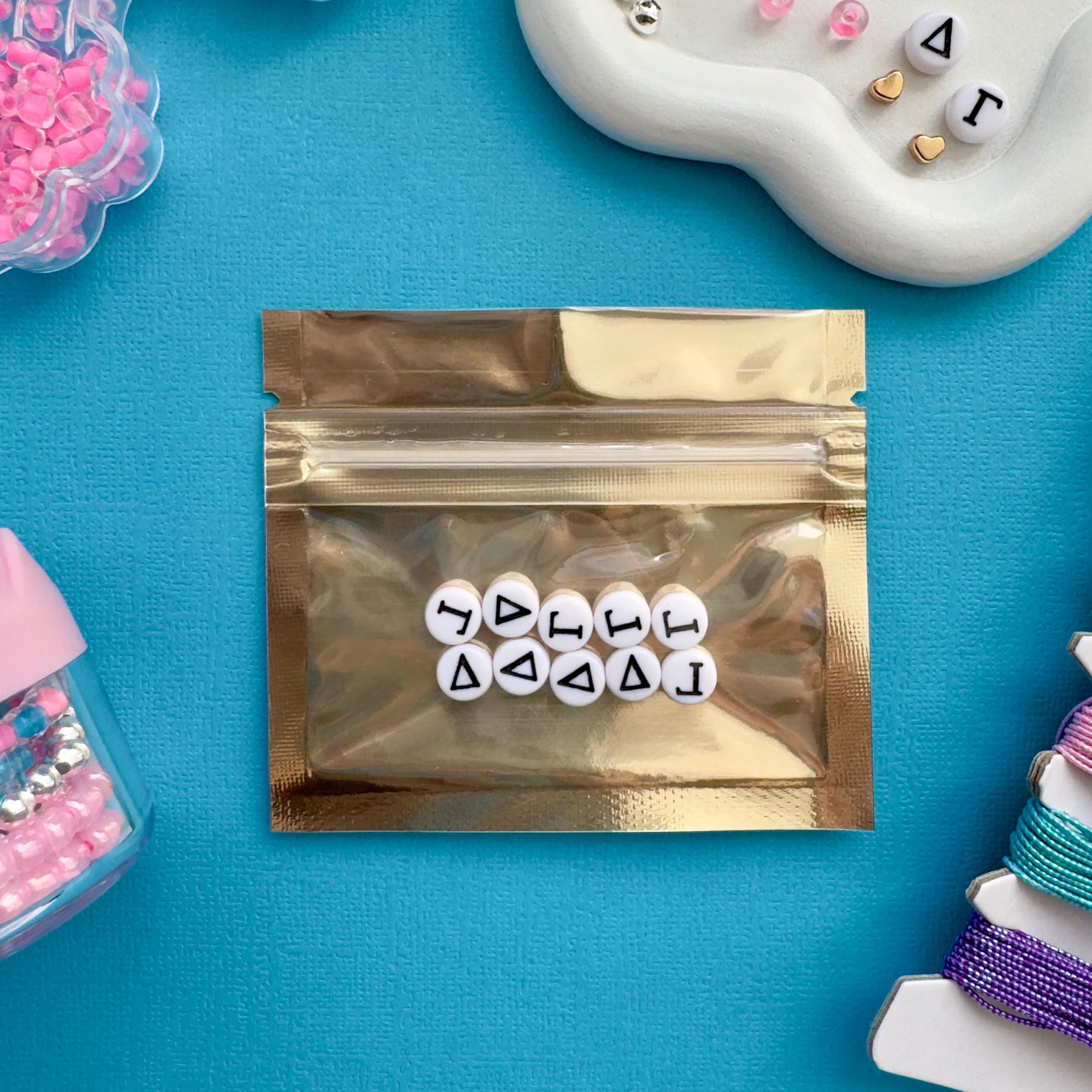 Sorority Greek Letter Beads: DIY Jewelry Crafting - 5 Sets