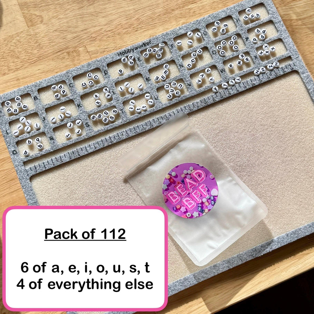 lowercase beads!!! Acrylic, 7mm, Choose Your Quantity