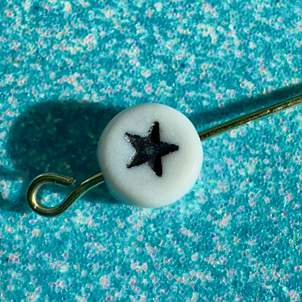 White Smiley Face Beads, Star Beads, Heart Beads, Acrylic Beads, 7x4mm, 1mm hole, 100 Pieces