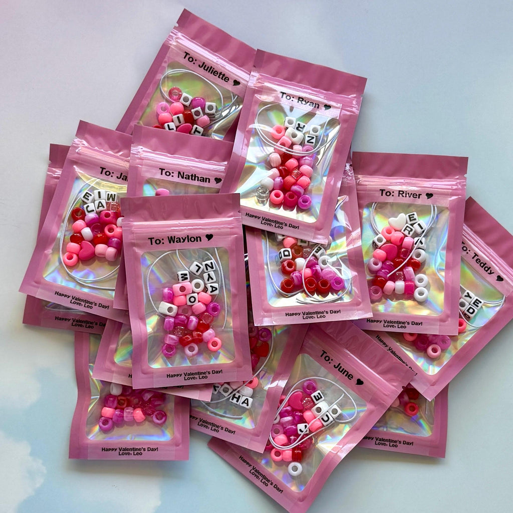 Valentine's Bead Kits for Kids, Crafts, Classrooms