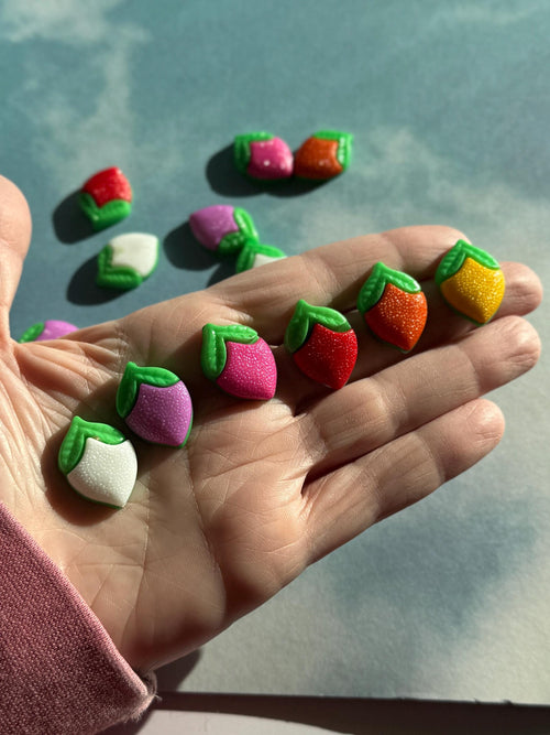 16pcs Fruit Cabochans, 20x35mm, Acrylic