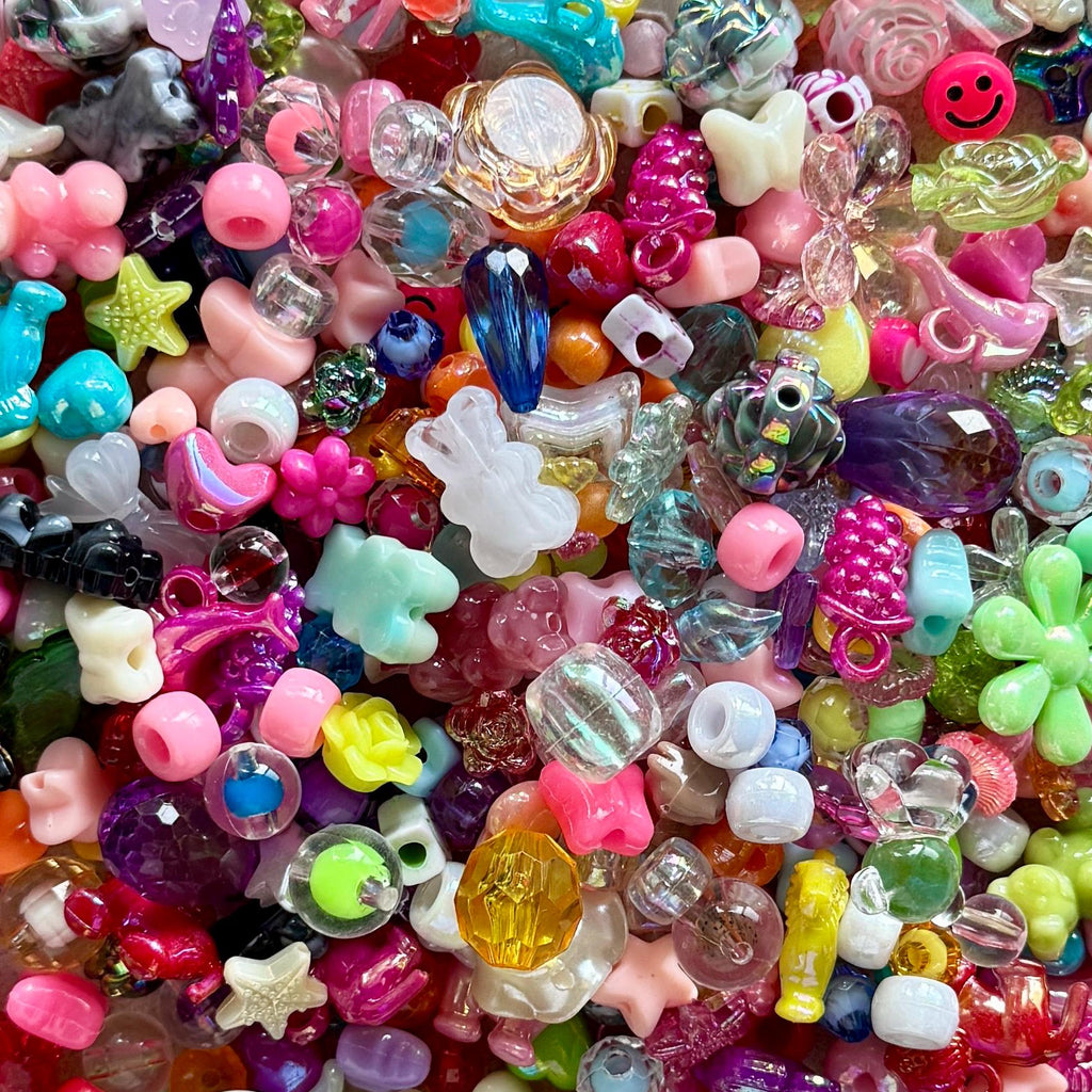 Kawaii Color-Themed Bead Bag, Kandi Kidcore Beads (200pcs)