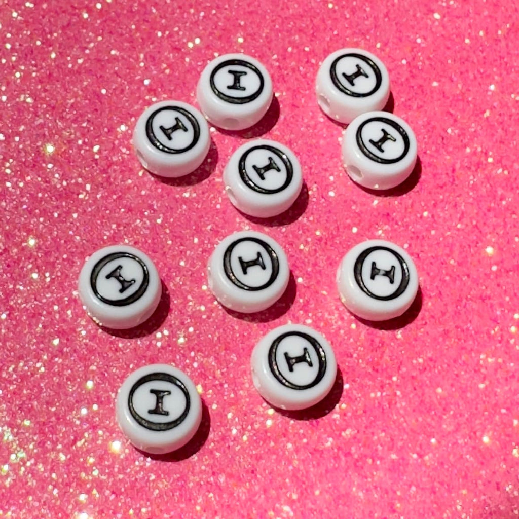 100 Greek Letter Theta Beads: DIY Sorority Bracelet Accessories (7mm)