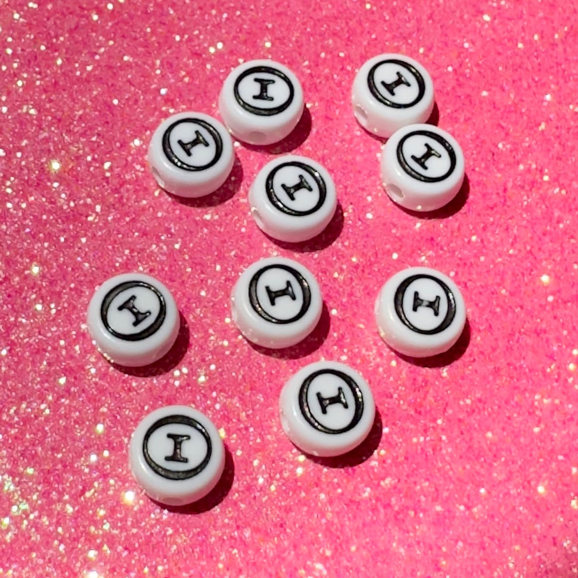 100 Greek Letter Theta Beads: DIY Sorority Bracelet Accessories (7mm)